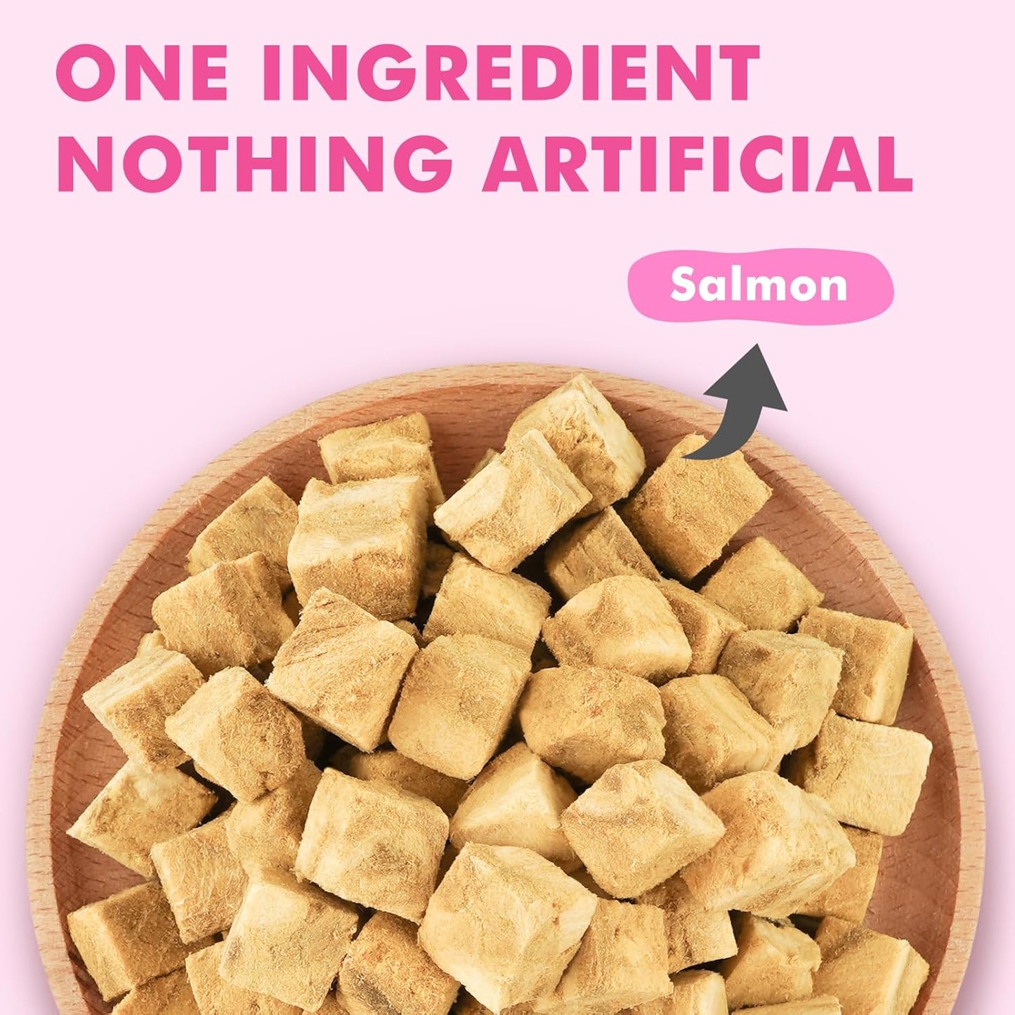 Freeze Dried Cats & Dogs Raw Treats, All Natural Single Ingredient Salmon, High Protein Healthy Pet Training Treats or Food Topper, 3.5 oz