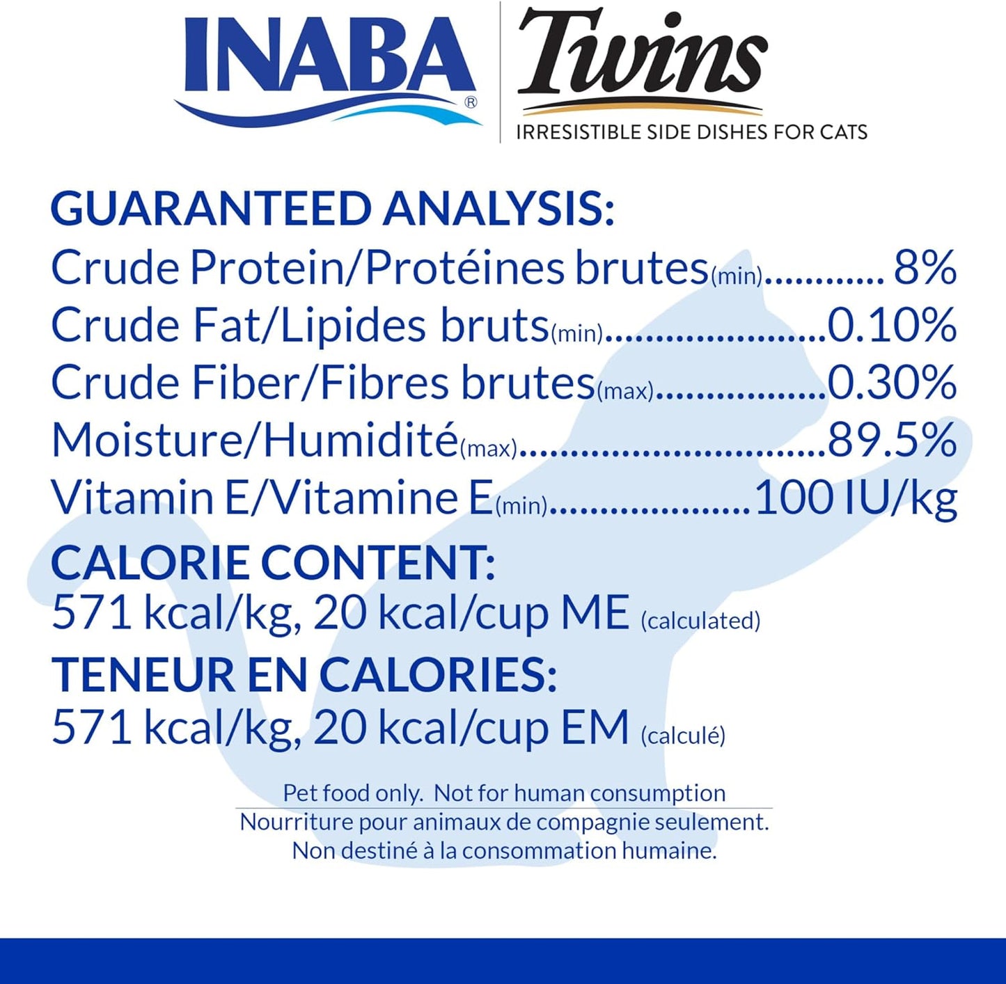 INABA Twins for Cats, Side Dish/Topper Cups, 1.23 Ounces per Serving, 16 Servings, Chicken Recipe