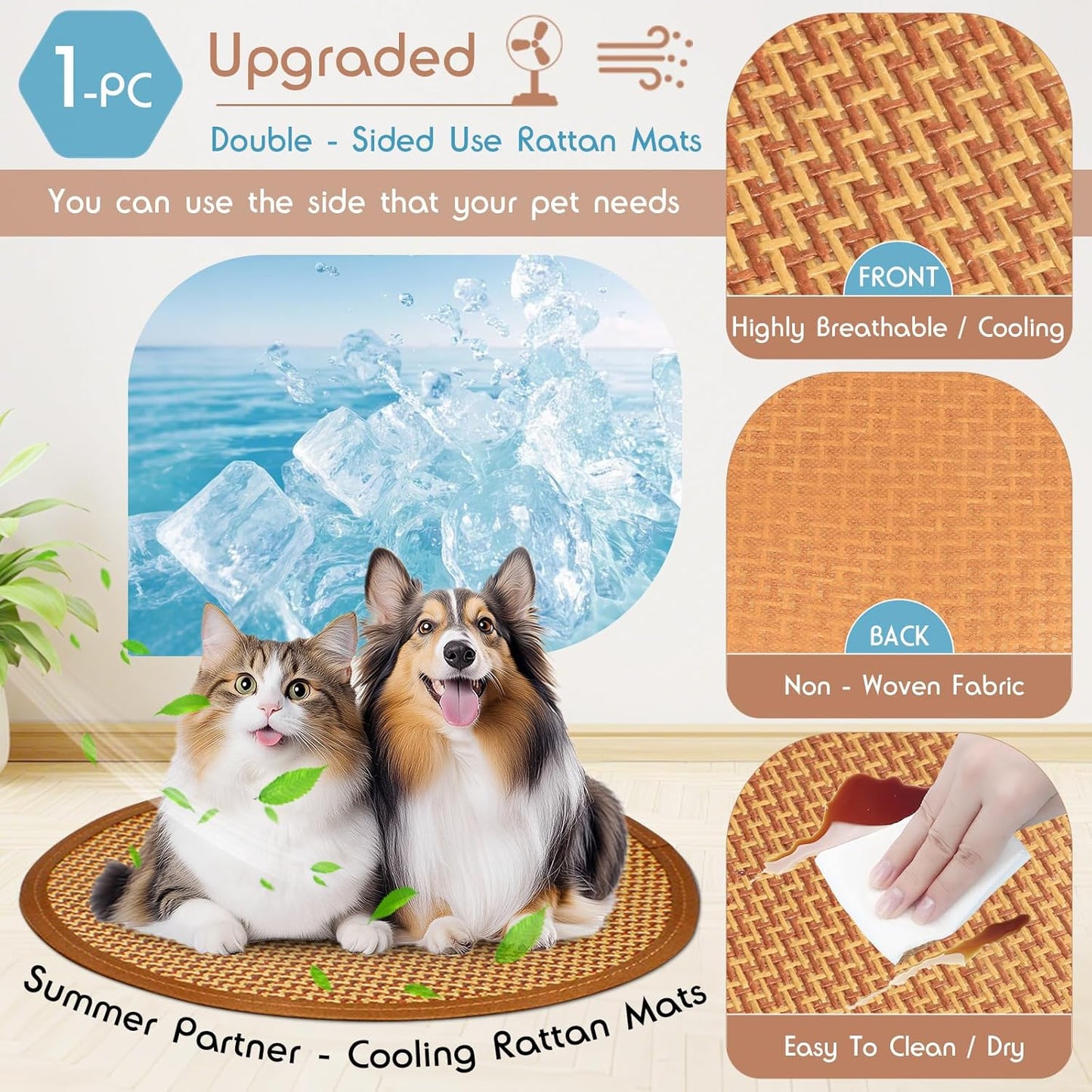 20" Dog& Cat Teepee Tent +24" Pet Cooling Mat +10ft Star String Light [2-Modes],Cotton Thicked Soft Comfort Anti-Slip Cushion (Used/Wash Separately),Medium Pets Tents House Indoor or Outdoor