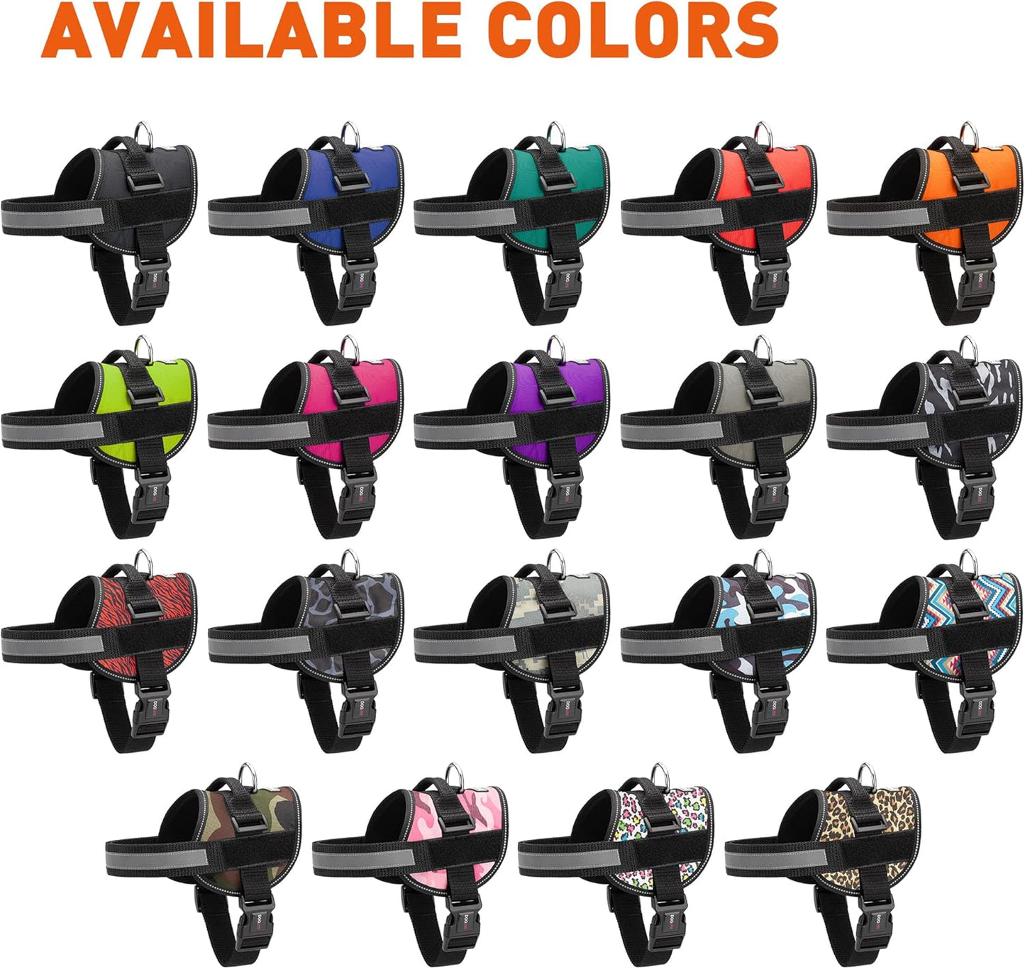 Dogline Dog Harness, Reflective No-Pull Adjustable Vest with Handle for Walking, Training, Breathable, No - Choke Harness for Small, Medium or Large Dogs Room for Patches Girth 33"-46" in Lime Green