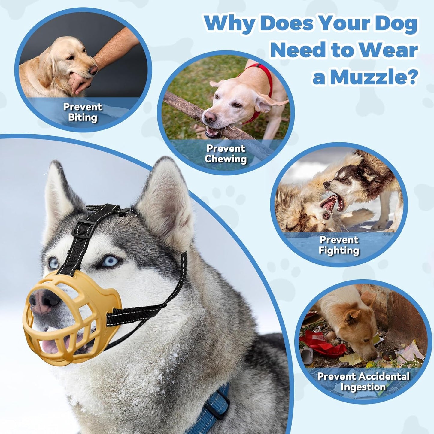 Dog Muzzle for Large Dogs, Breathable Basket Muzzles for Small, Medium and X-Large Aggressive Dog, Allows Panting Drinking, Suitable for Grooming Trimming Training (2, Luminous Orange)