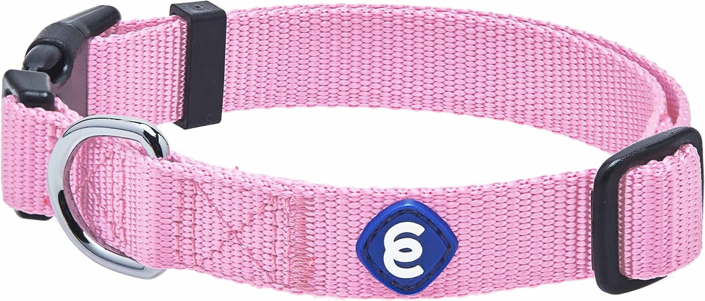Blueberry Pet Essentials Small Dog Collar in Fuchsia Pink | Adjustable & Eco-Friendly Durable Nylon Strap | Classic Collar for Small Dogs, Boy & Girl Pets