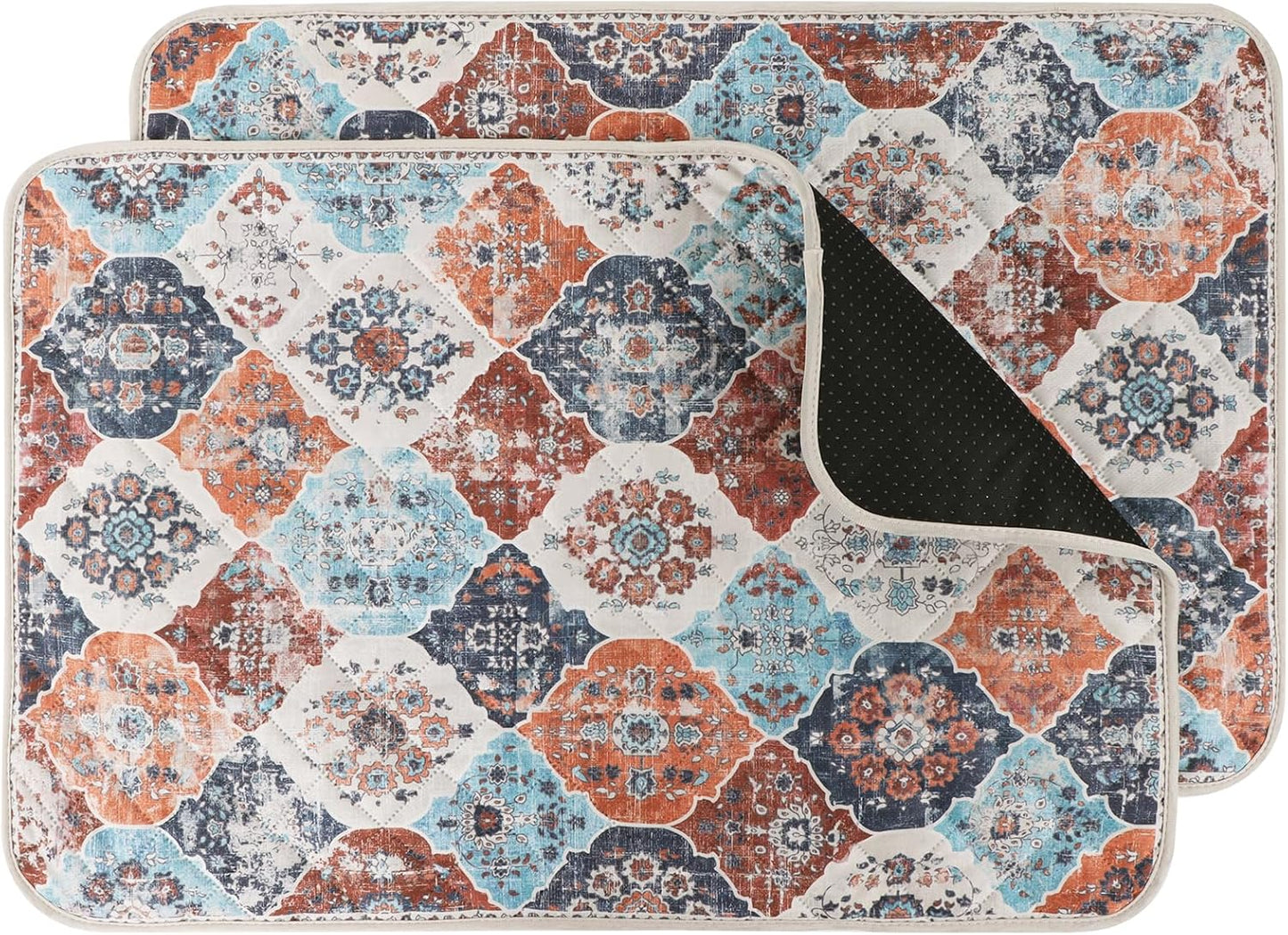 IEUUMLER Washable Pee Pads for Dogs, 2 Pack Reusable Non-Slip Grip, Super Absorbent Waterproof Puppy Pads for Potty Training, Playpen, Crate, Whelping Box EU011 (Orange, 30" x 20")