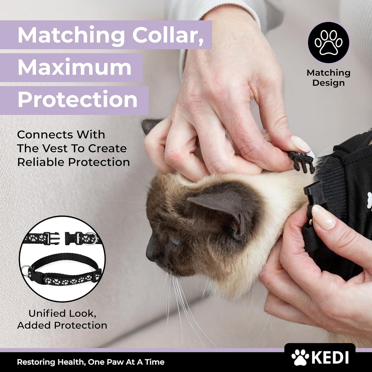 Cat Onesie for After Surgery Care - Breathable Male Female Post Surgical Recovery Suit Vest for Cats with Abdominal Wounds or Skin Issues - Soft Washable Protective Medical Clothing for Pets