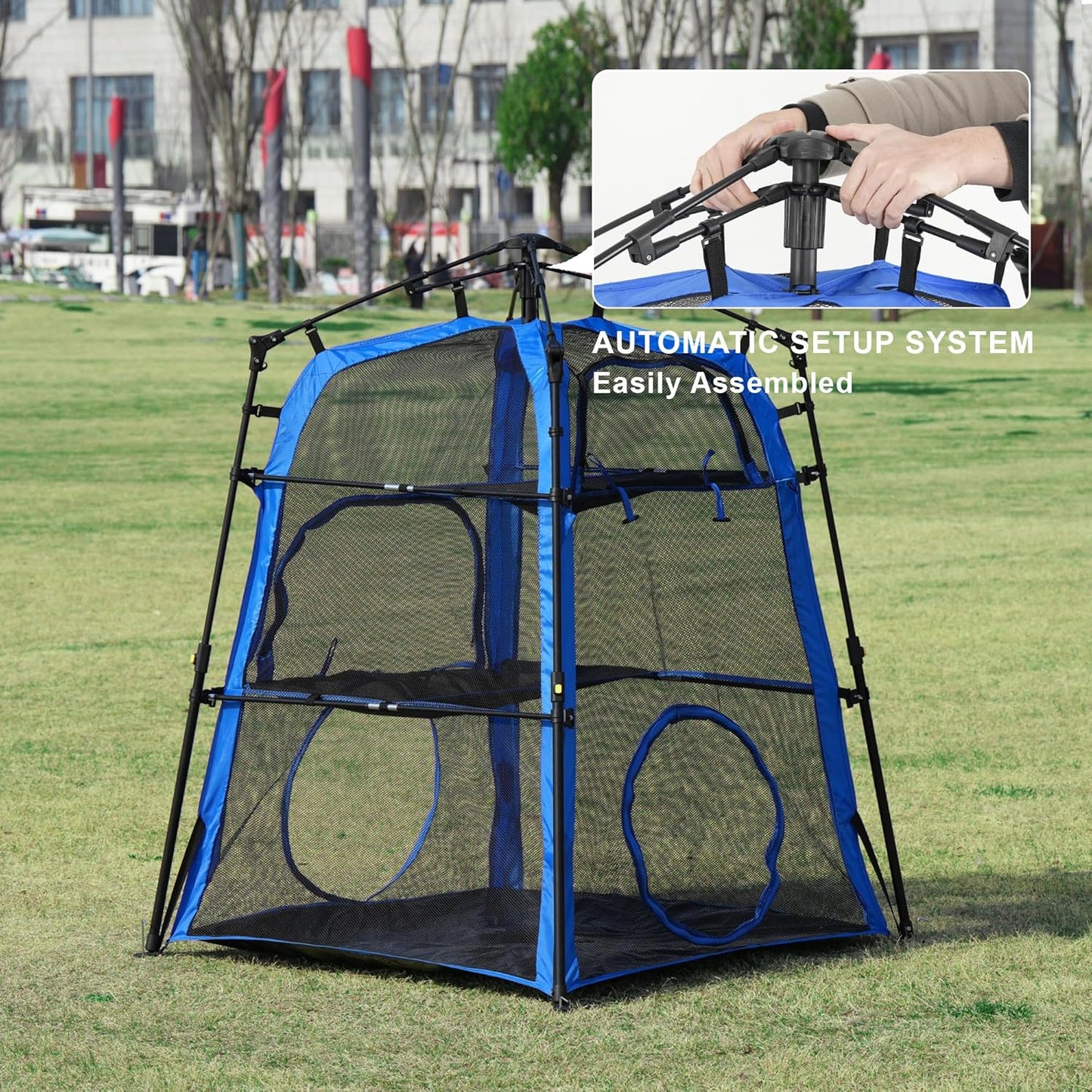Cat Tower Tent,Outdoor Patio Cat Enclosures with Breathable Mesh,Indoor Playpen Portable Exercise Tent